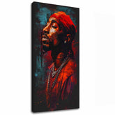 Image TUPAC SHAKUR - Ikona iza mikrofona | 100% originalna akrilna boja
