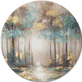 Okrugle slike sa akrilom Tajne zlatnog jutra