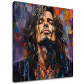 Moderan slika na platnu s motivom Chris Cornell - Hlas grunge scény u ljubičasto-narandžastih nijansama, rock and roll | Slika Chris Cornell - Hlas grunge scény – glavna