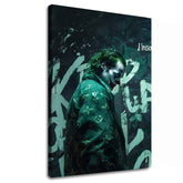 Moderan slika na platnu s motivom Joker: Vuitton štýl, grafiti u crno-belih nijansama, mračna atmosfera | Slika Joker: Vuitton štýl – glavna