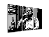 Pop art slika na platnu s motivom Marlon Brando, cigara, flaša, priroda u belo-sivih nijansama, dramatična atmosfera, filmski svet i snaga i moć – proizvod, pogled 2