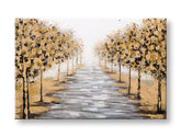 Ručno oslikana slika za zid DRVEĆE 90x60 cm – 3D perspektiva platna na drvenom ramu | 100 % original | akril na platnu ARTMIE | Papilora.sk