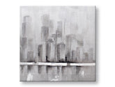 Ručno oslikana slika za zid GRAD 75x75 cm – 3D perspektiva platna na drvenom ramu | 100 % original | akril na platnu ARTMIE | Papilora.sk