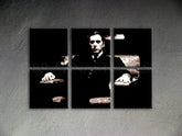 Ručno slikan slika na platnu s motivom GODFATHER u crno-belih nijansama, dramatična atmosfera, minimalizam | Ručno slikan POP Art slika GODFATHER – proizvod