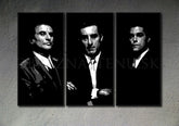 Ručno slikan slika na platnu s motivom Goodfellas, muškarac u odelu u crno-belih nijansama, dramatična atmosfera, tajna | Ručno slikan POP Art slika Goodfellas – proizvod
