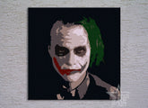 Ručno slikan slika na platnu s motivom JOKER u crnih nijansama, filmski svet | Ručno slikan POP Art slika JOKER – proizvod