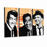 Ručno oslikana POP art slika Pacovski paket od 3 dela rp3 – 3D визуелизација ручно осликаног платна на белој позадини. Доминантне боје: црна, бела, наранџаста.