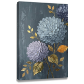 Slika hortenzije na platnu — 3D vizuelizacija platna sa vidljivim drvenim ramom, Papilora Premium Art.