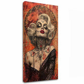 Moderan slika na platnu s motivom žena, ruže u crno-kremih nijansama, elegantna atmosfera | Marilyn Monroe slika na platnu - Mystická lepota – glavna