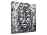 Industrijski slika na platnu s motivom BUDHA, Buddha u belo-sivih nijansama, mirna atmosfera, vnútorný mier, pogodan za spavaće sobe | Slika na platnu BUDHA – proizvod