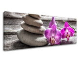 Rustikalan slika na platnu s motivom FENG SHUI u ljubičasto-sivih nijansama, mirna atmosfera, priroda, pogodan za dnevnog boravka | Slika na platnu FENG SHUI_060-13 – proizvod