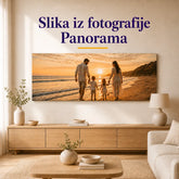 Слика од фотографије на платну – панорама, персонализована фотослика за зид у дневној соби