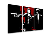 Pop art slika na platnu s motivom Pulp Fiction u belo-crvenih nijansama, intenzivna atmosfera, filmski svet, pogodan za dnevnog boravka | POP Art slika Pulp Fiction – proizvod, pogled 2
