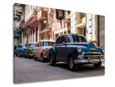 Pop art slika na platnu s motivom MOTO, ulica, automobil, gradski motiv u plavo-ružičastih nijansama, nostalgična atmosfera, nostalgija, pogodan za kancelarije – proizvod