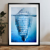 Moderan slika na platnu u srebrnih nijansama | Poster za zid s EXTRA efektom - Iceberg of Success, zidna dekoracija – proizvod