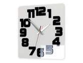 Moderan zidni sat LOGIC WHITE-BLACK whiteblack - slika 2