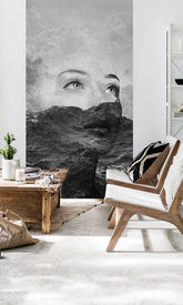 Geometrijski slika na platnu s motivom Zoya VERDI + lepak Besplatno, okean, talasi u belo-crvenih nijansama, sanjiva atmosfera, snovi, pogodan za kancelarije – glavna