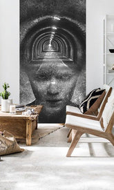 Moderan slika na platnu s motivom Zoya VERDI + lepak Besplatno u belo-plavih nijansama, tajanstvena atmosfera, pogodan za kancelarije | Foto tapeta za zid Zoya VERDI + lepak Besplatno – glavna