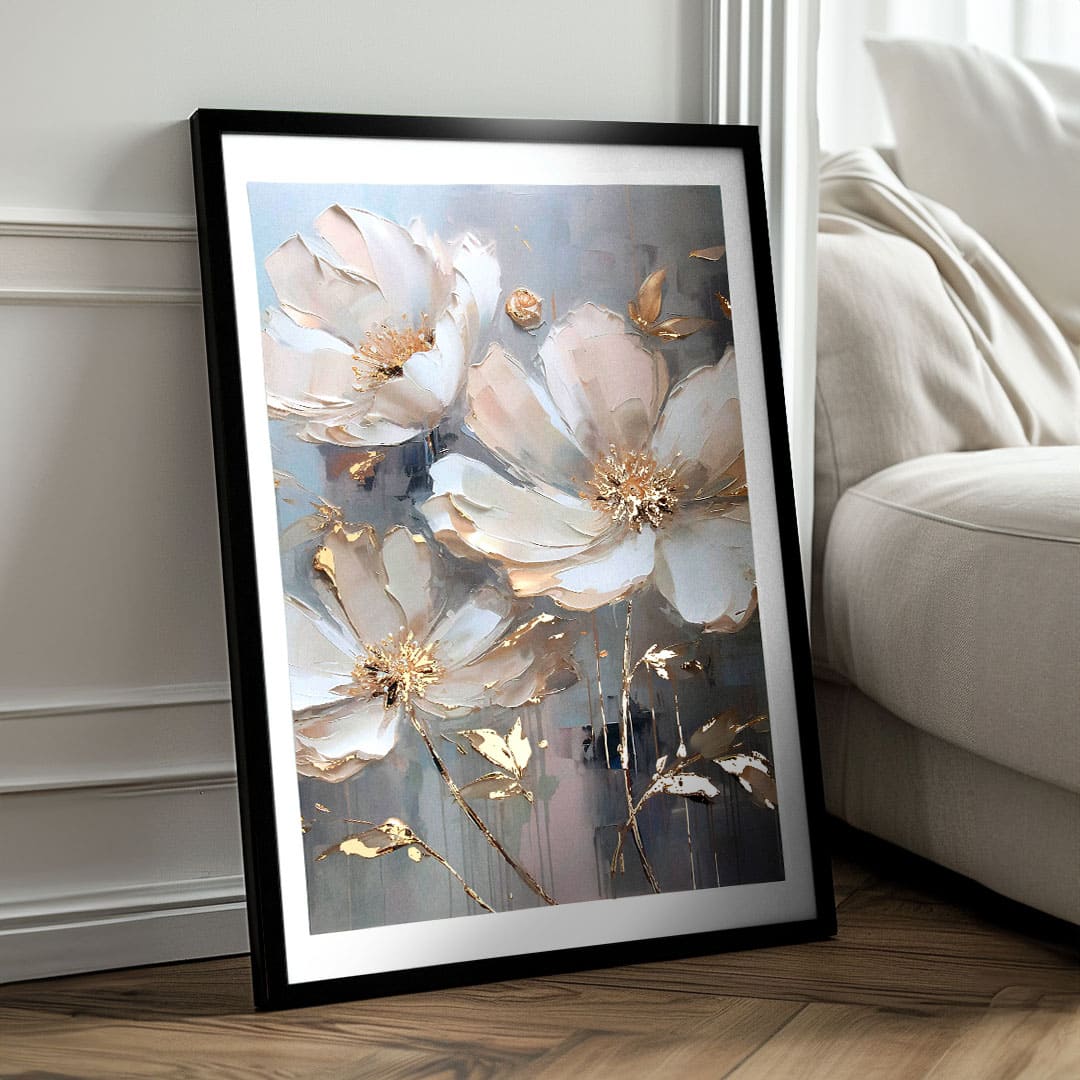 Zidni poster sa EKSTRA efektom - Zlatne latice