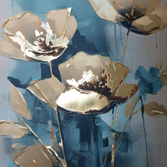 Zidni poster sa EKSTRA efektom - Teal Flovers