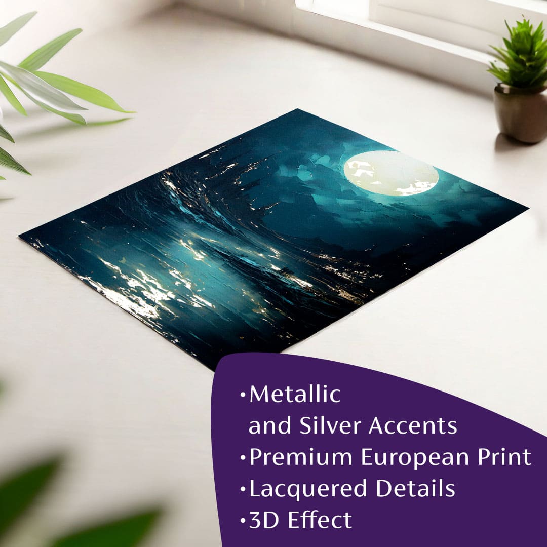 Zidni poster sa EKSTRA efektom - Moonlit Vaves