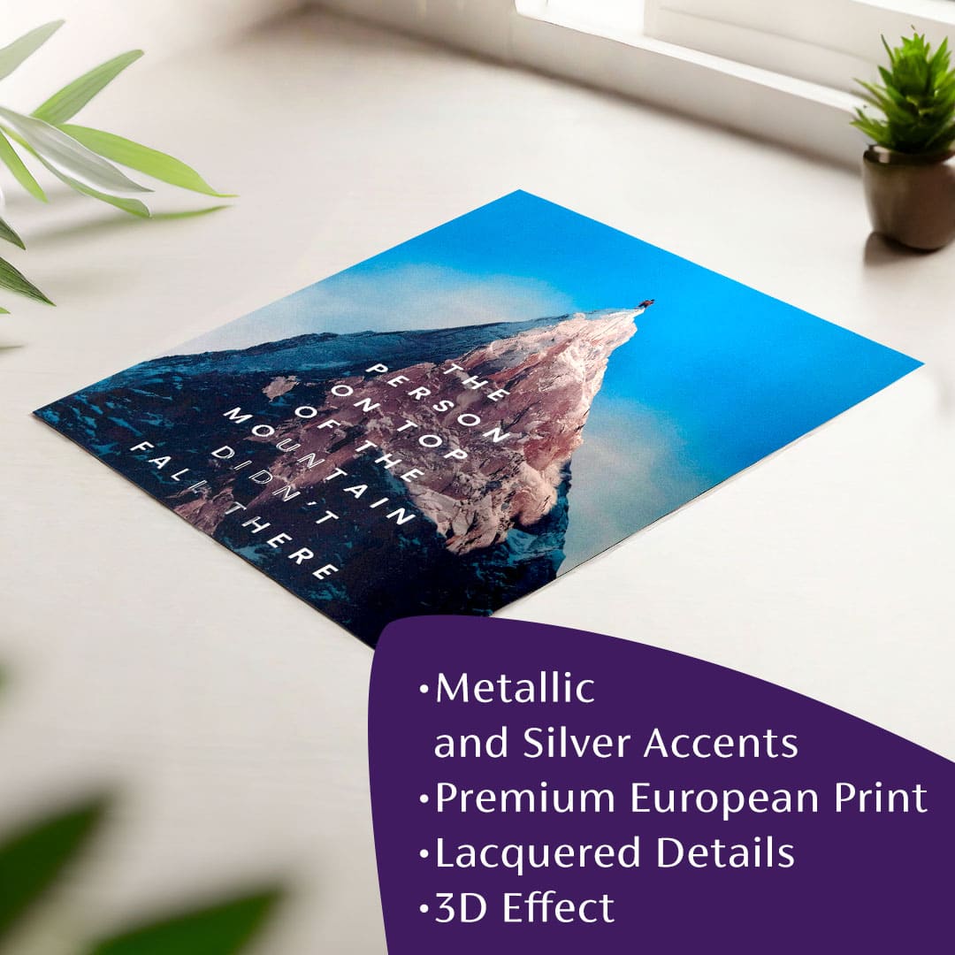 Zidni poster sa EKSTRA efektom - Peak Motivation