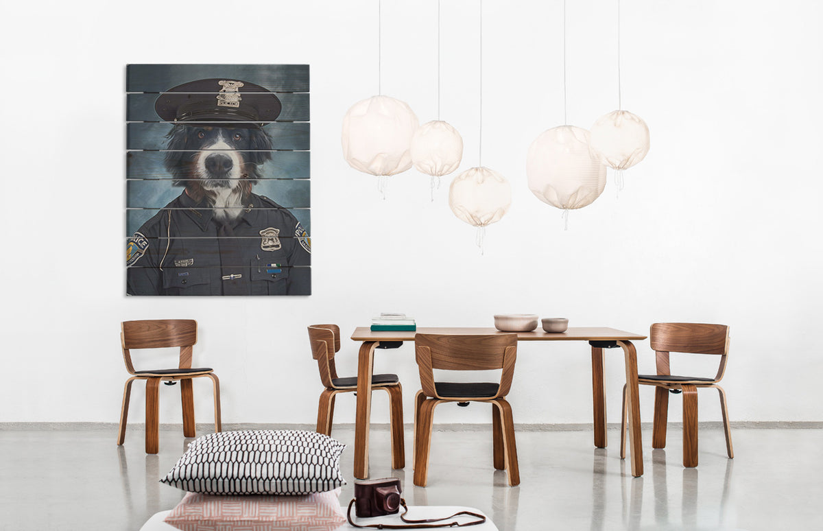 Slika na drvetu Pet Portrait Rex – 50x50 cm