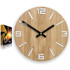 Drveni zidni sat ARABIC Bela