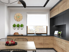 Drveni zidni sat SLIM Bela-Mentol