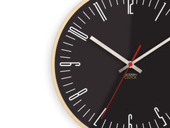 Moderni zidni sat PIANO Crna