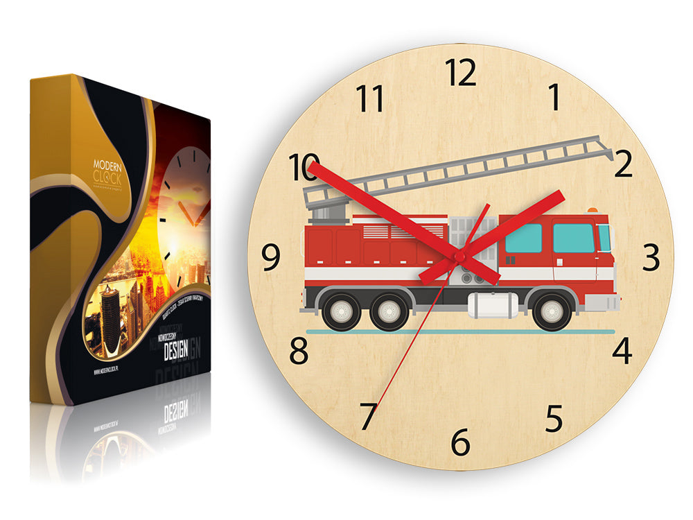 Dečiji zidni sat Vatrogasno vozilo