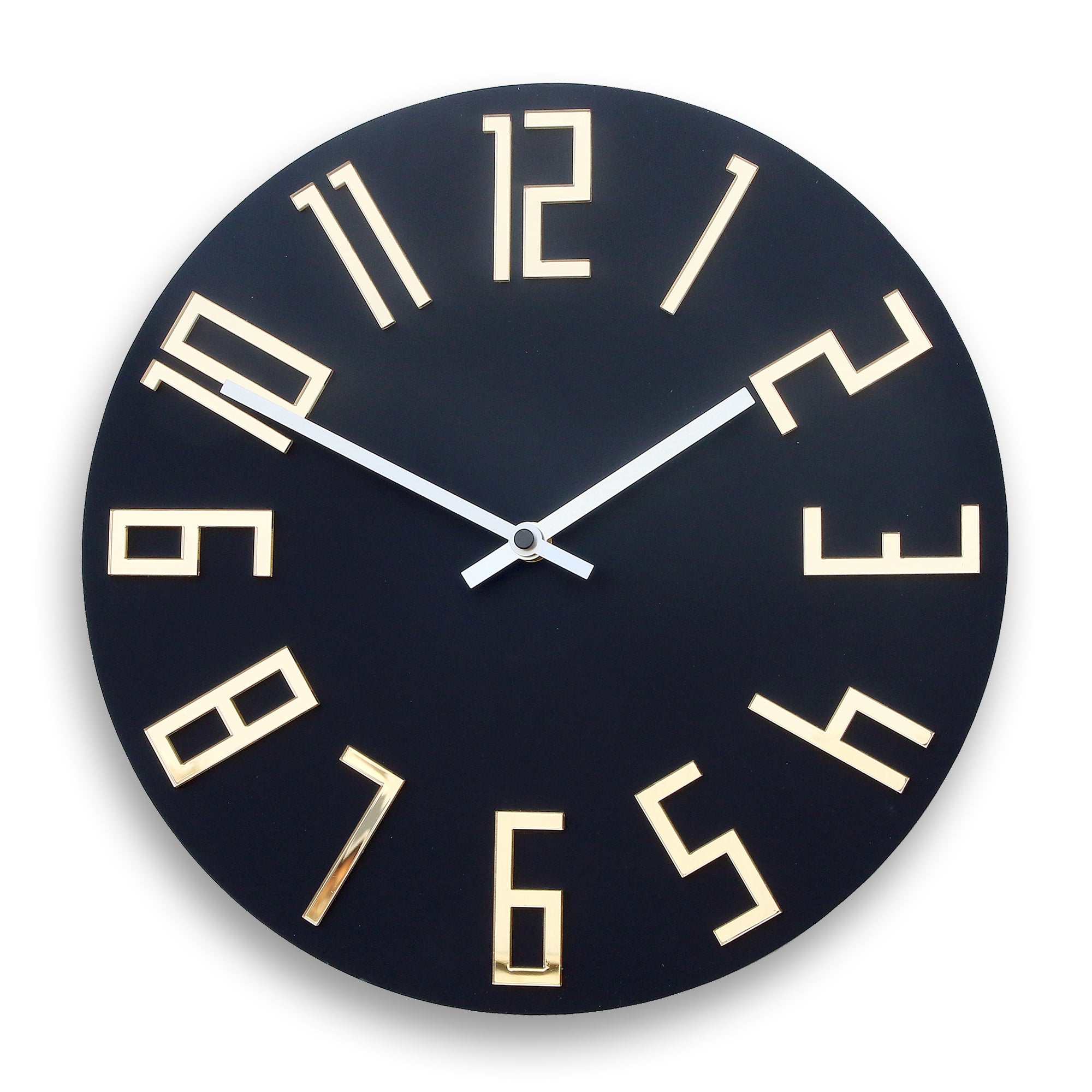 Moderni zidni sat SLIM Mat crna