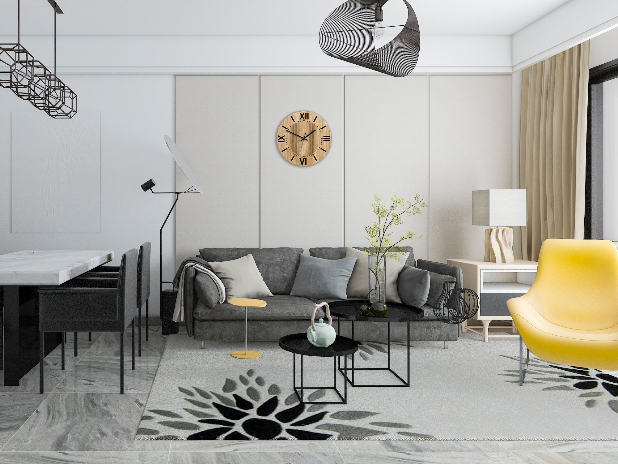 Moderan zidni sat SANTIAGO