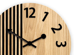 Drveni zidni sat London crni