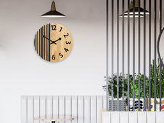 Drveni zidni sat London crni