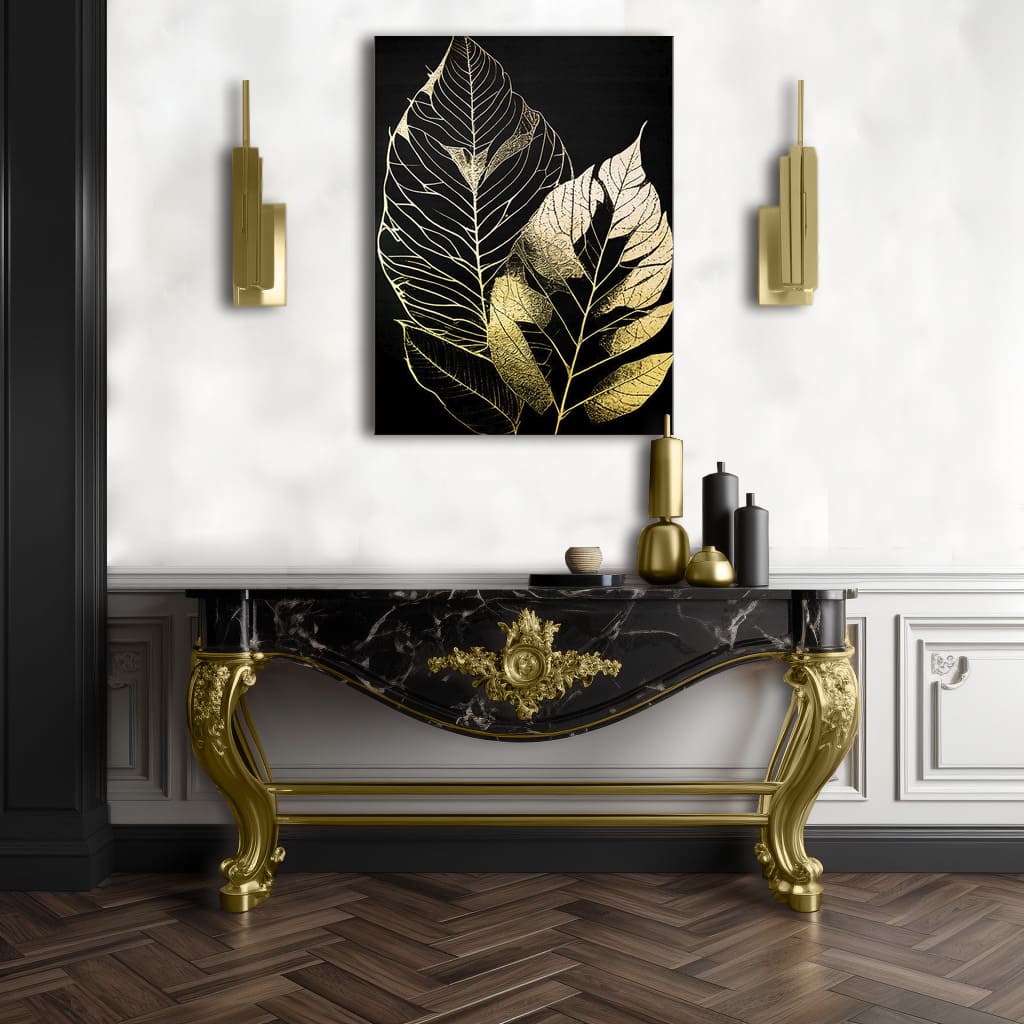 Zlatni dodir na platnu Pleše lišće vetra