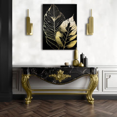 Zlatni dodir na platnu Pleše lišće vetra