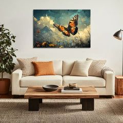 Slika leptira - Let iznad oblaka