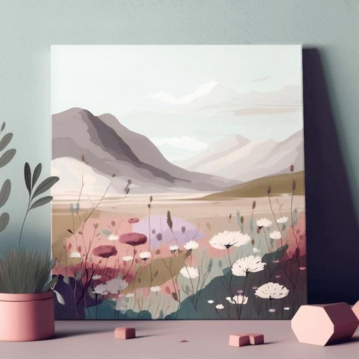 Pejzaž na platnu Dolina planina