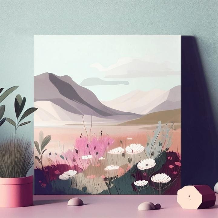 Pejzaž na platnu Pastel san