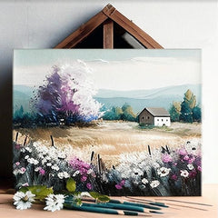 Pejzaž na platnu Mesto puno tajni 40x50 cm