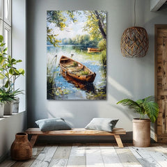 Pejzažna slika na platnu Usamljeni jahač