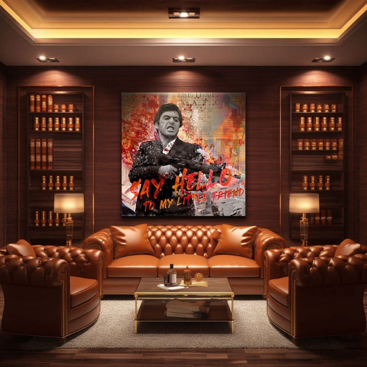 Slikanje lica sa ožiljkom na platnu Pozdravi mog malog prijatelja