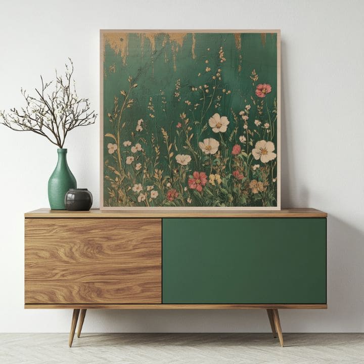 Slika na drvetu - Livadsko cveće severa