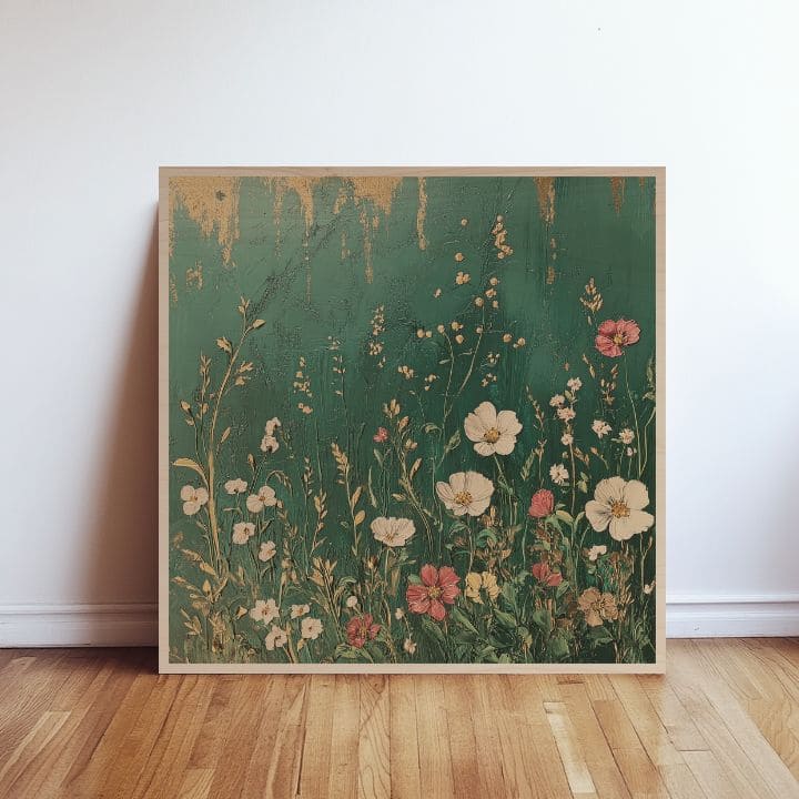 Slika na drvetu - Livadsko cveće severa