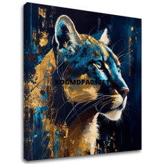 Dekorativna slika na platnu - PREMIUM ART - Silent Puma's Gaze