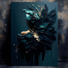 Moderne slike na platnu - Feminine Touch of Angelic Beauty