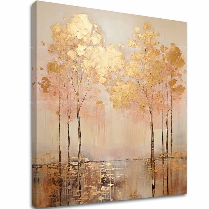 Strukturisana slika Zlatna soba iznad vode - PREMIUM ART