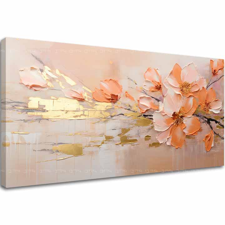 Strukturno slikanje Zlatni dodir prirode - PREMIUM ART