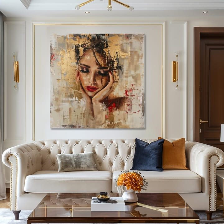 Elegantna slika žene Graciozna muza